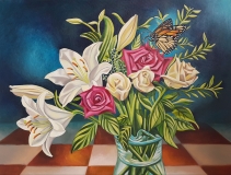A Regal  Bouquet | Oil on Canvas | 23.5" x 31"
