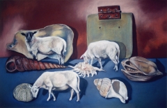 Sheep and Shells | 30.5" x 18.5" | Pastel